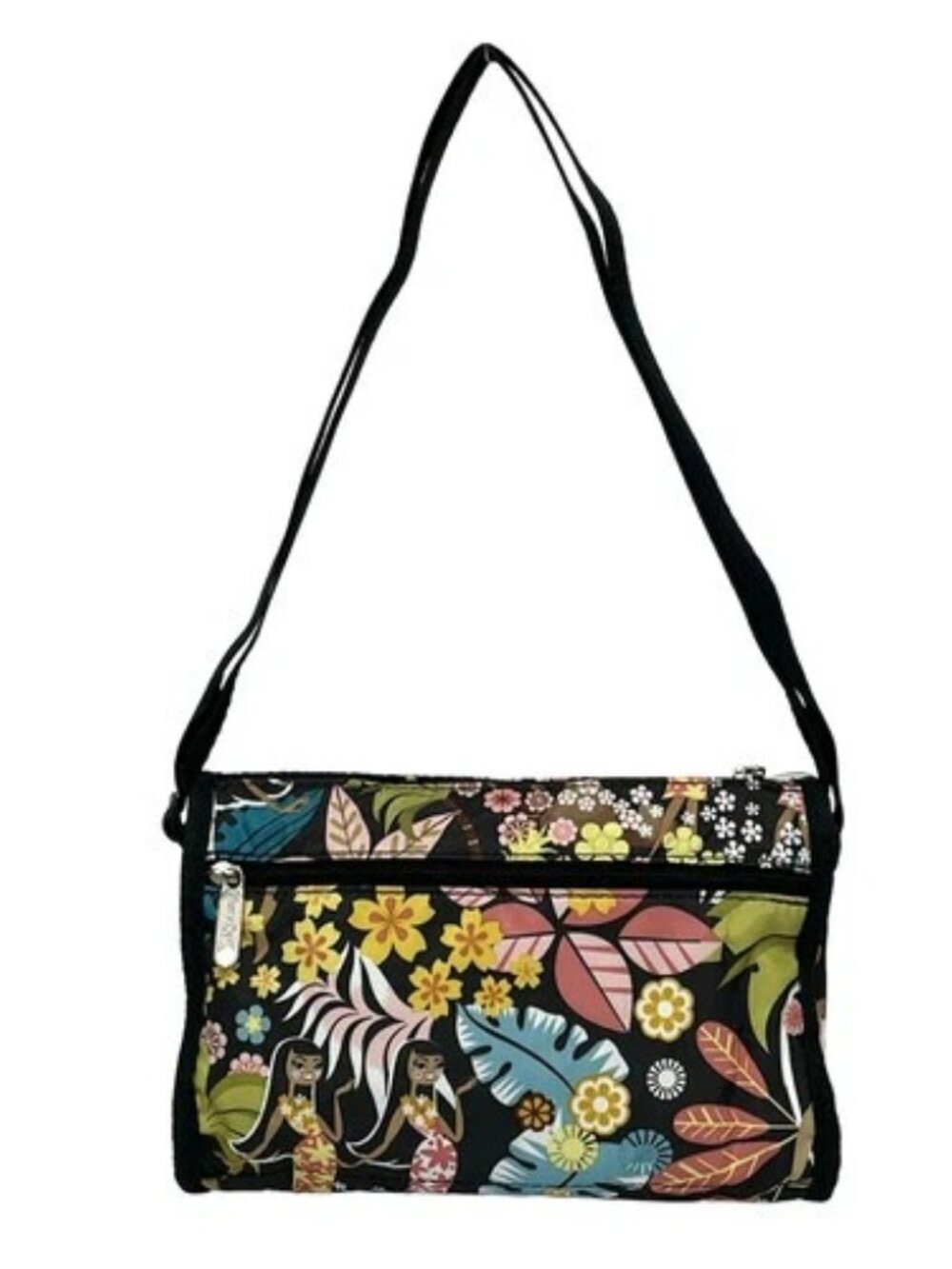 LESPORTSAC Black Yellow Multi Respo Nylon Shoulder Bag - Picture 3 of 9